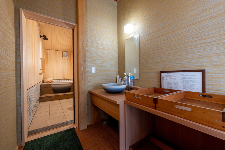 Bathroom 3, Hinokitei Bokusui, Kusatsu