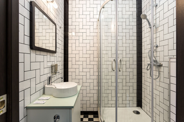 Bathroom 2, Apart-Hotel Rotas by the Moskovsky Railway Station, Sankt-Peterburg gorsovet