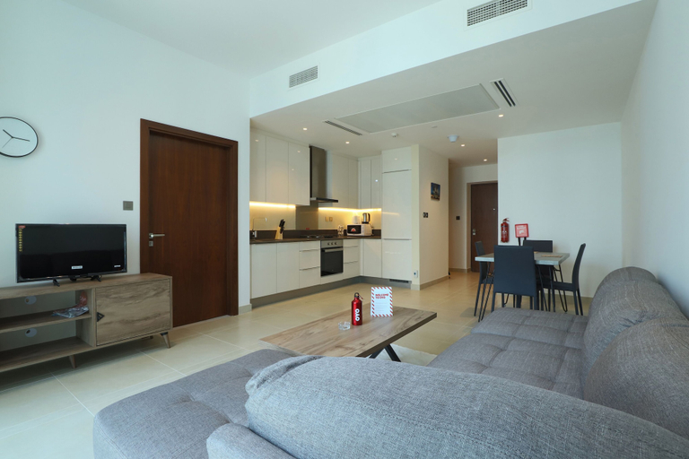 Living room 3, OYO Home 258 1BHK Marina Gate 2, Dubai