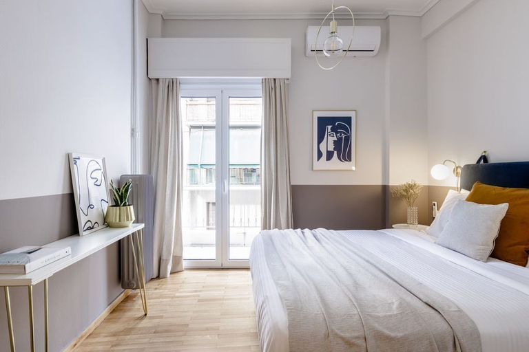 Bedroom 3, UPSTREET Hidesign Acropolis Apartment, Attica