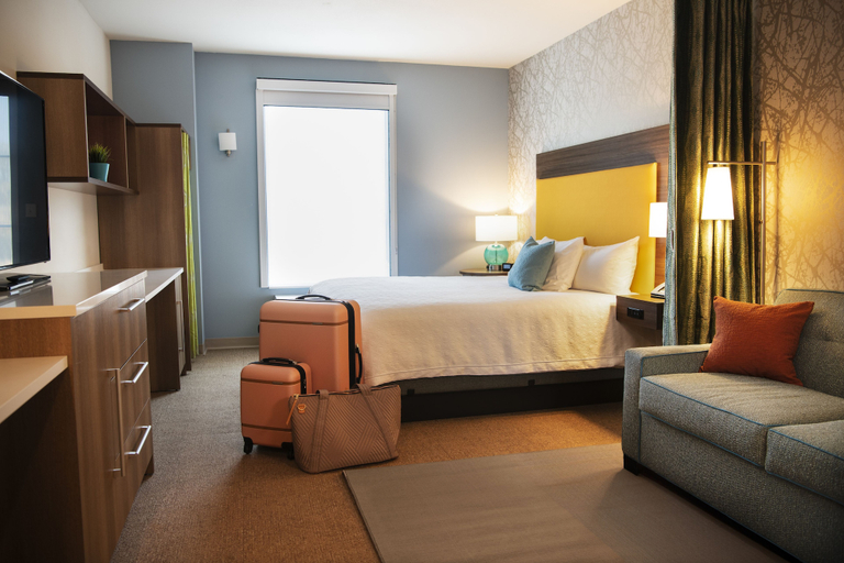 Bedroom, Home2 Suites by Hilton Orlando South Park, Orange