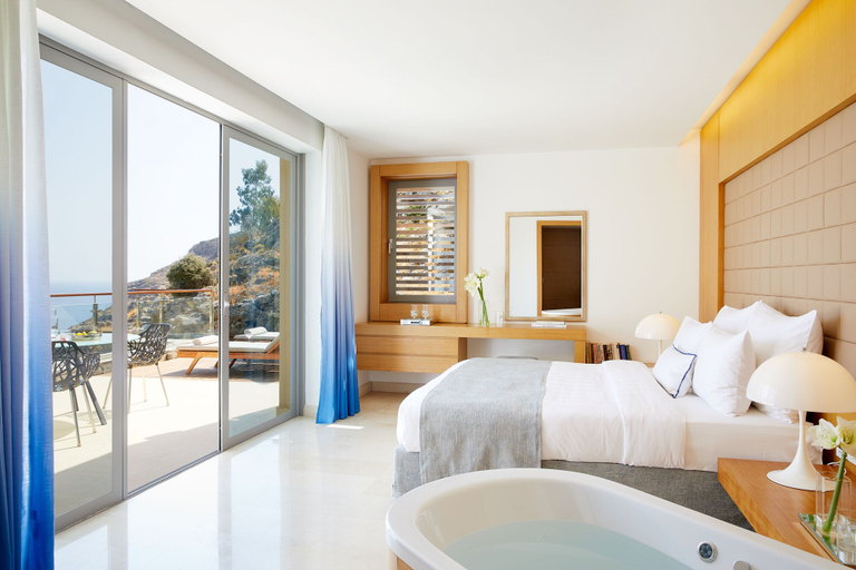 Bedroom 3, Lindos Blu Luxury Hotel & Suites - Adults Only, South Aegean