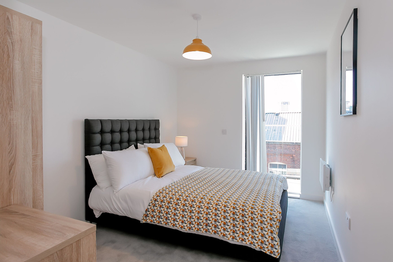Bedroom 3, Hilltop Serviced Apartments - Northern Quarter, Manchester