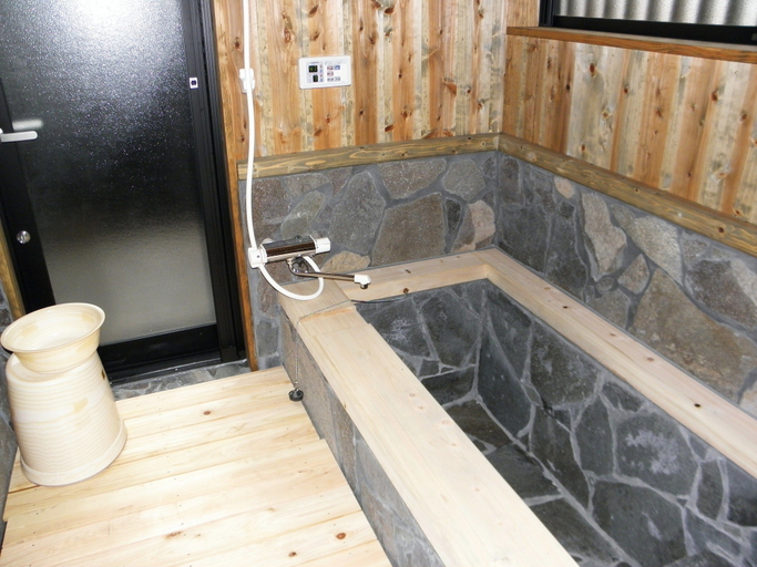 Bathroom 3, Kurokawa, Mori no Cottage, Minamioguni