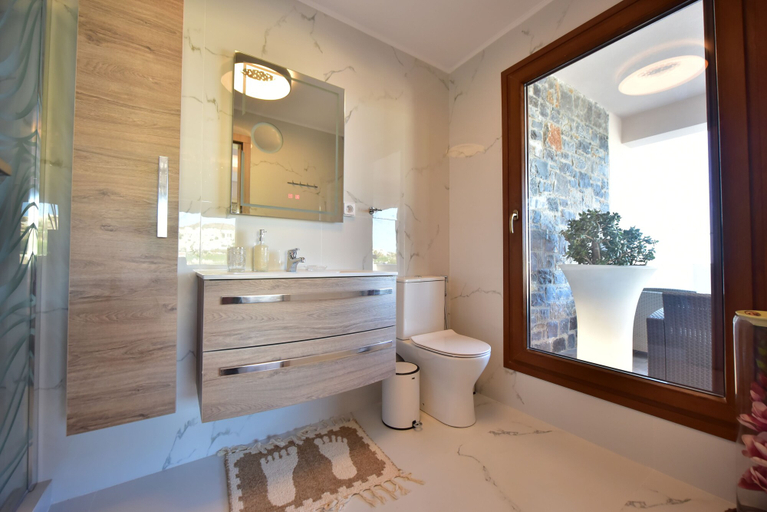 Bathroom 4, Sea Front Panorama Villa Private Pool, Crete