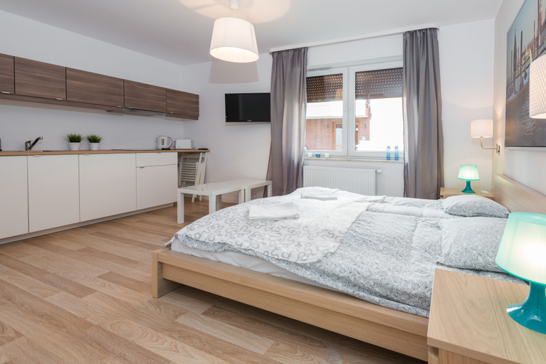 Bedroom 3, Apartinfo Apartments - Blue Side Family, Gdańsk City