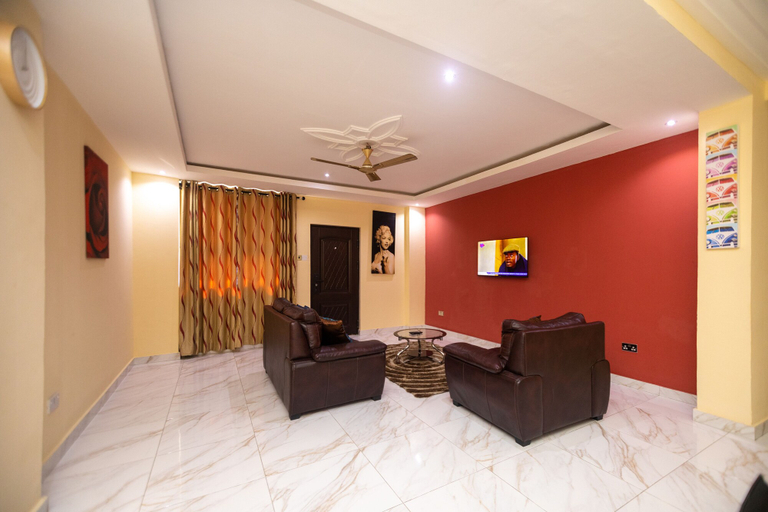 Bedroom 2, 2 Bed Furnished Apartment - Wifi, Aircon, Parking, Accra