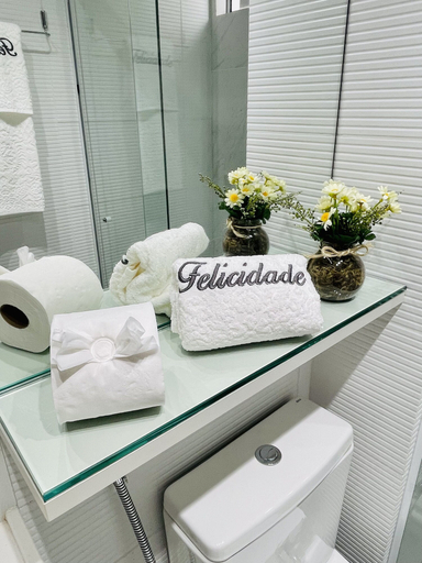 Bathroom, Pé na areia do Caribessa - Branco Haus, João Pessoa