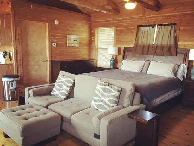 Bedroom, Log Cabin 1 at Son's Blue River Camp, Caldwell