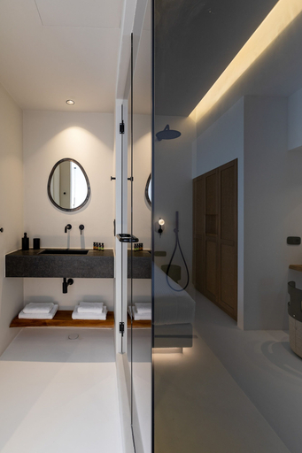 Bathroom 4, Mykonos Town Black Villa with Cave Heated Pool, South Aegean