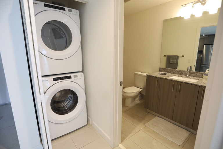 Bathroom 2, King Bed Full Service Apt, Miami-Dade