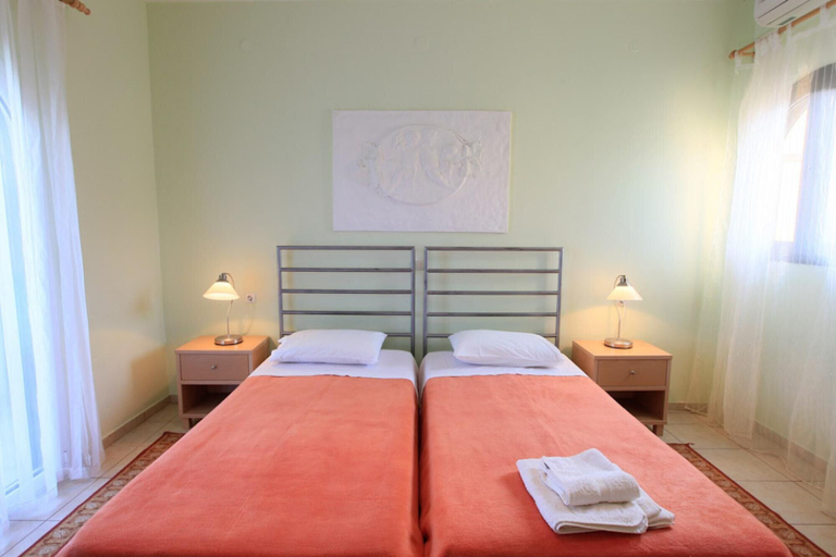 Bedroom 3, Alexander Large Private Pool Walk to Beach Sea Views A C - 264, Ionian Islands