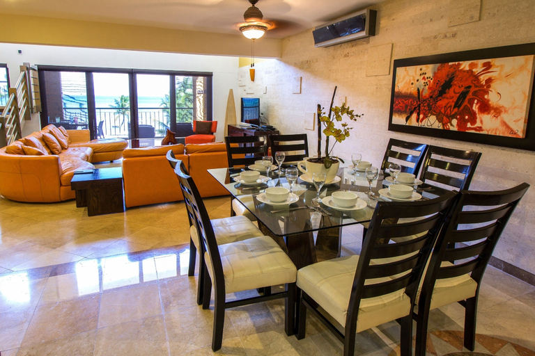 Food & Drinks 5, Ocean Front PH 3 bedrooms high floor at EL FARO by DPM, Cozumel