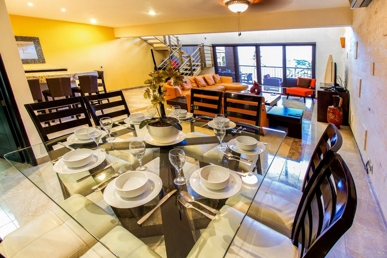 Food & Drinks 4, Ocean Front PH 3 bedrooms high floor at EL FARO by DPM, Cozumel