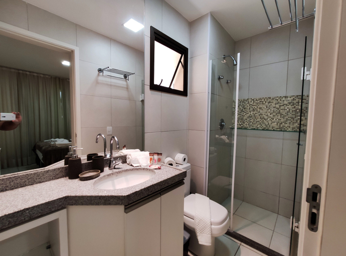 Bathroom, VG Sun Cumbuco Studio By DM Apartments, Caucaia