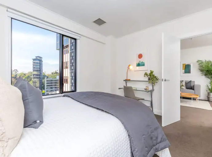 Bedroom 2, Cozy City Apt | Pool, Gym & View | Zodiak Stays, Waitakere