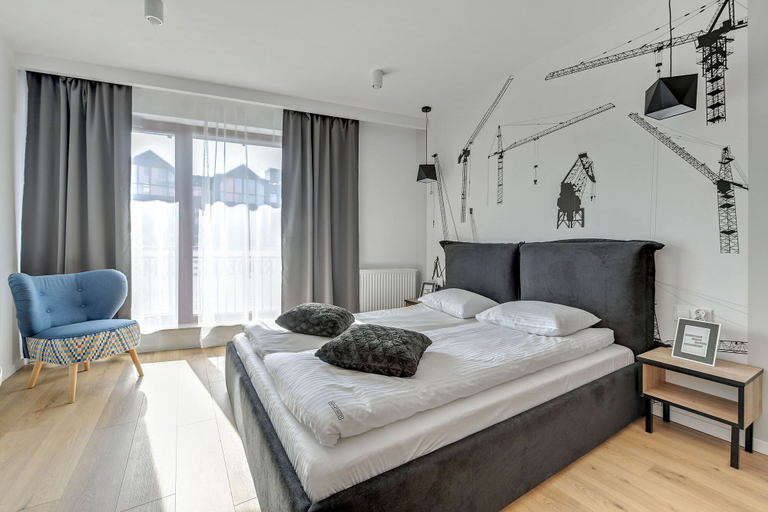 Bedroom 3, Apartinfo Apartments Waterlane Island, Gdańsk City
