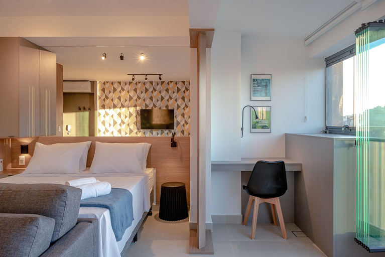 Bedroom 3, Studio com piscina aquecida e AC, São Paulo