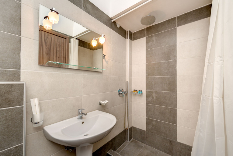 Bathroom, Andreas Studio Perissa in Santorini, South Aegean
