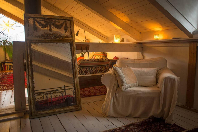 Bedroom 4, Romantic Spa Villa With Fireplace by the Lake, Hedemora