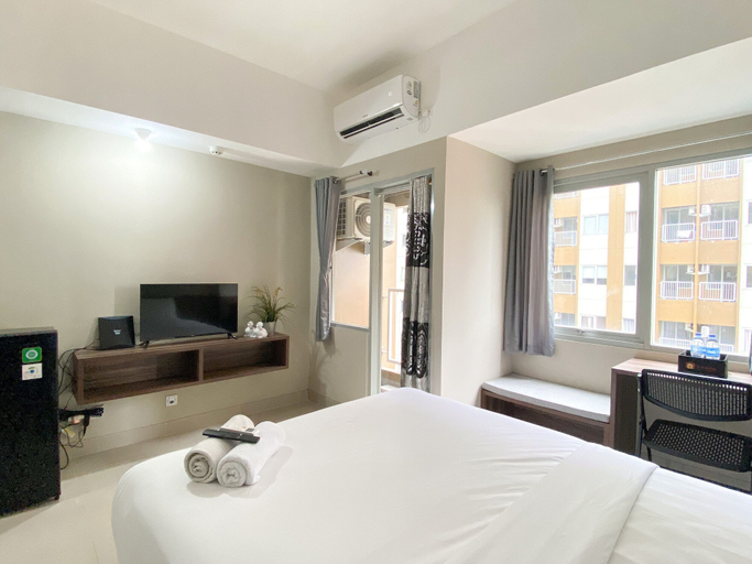 Interior, Modern Look Studio Room at LRT City Jatibening Apartment, Bekasi