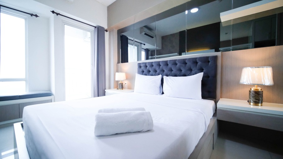 Bedroom 2, Homey Studio Connected to Mall at Orchard Supermall Mansion Apartment By Travelio, Surabaya