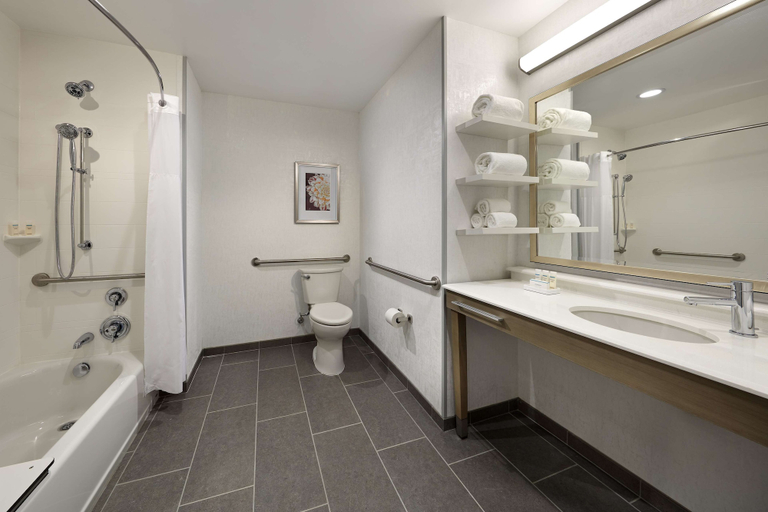 Bathroom 5, Hampton Inn Long Beach Airport, Los Angeles