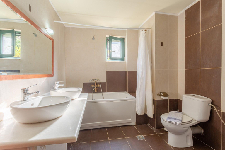 Bathroom, Villa Dimitrios Large Private Pool Sea Views Wifi Eco-friendly - 1974, Crete
