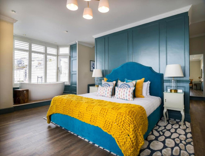 Bedroom 3, Greenbank Hotel, Cornwall