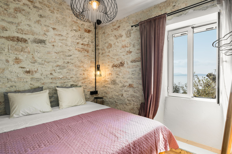 Bedroom 3, The Greystone House by Konnect, Views to the Sea, Ionian Islands