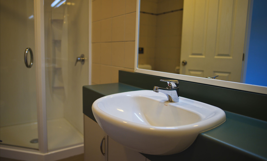 Bathroom 4, Hotel Lake Brunner, Grey