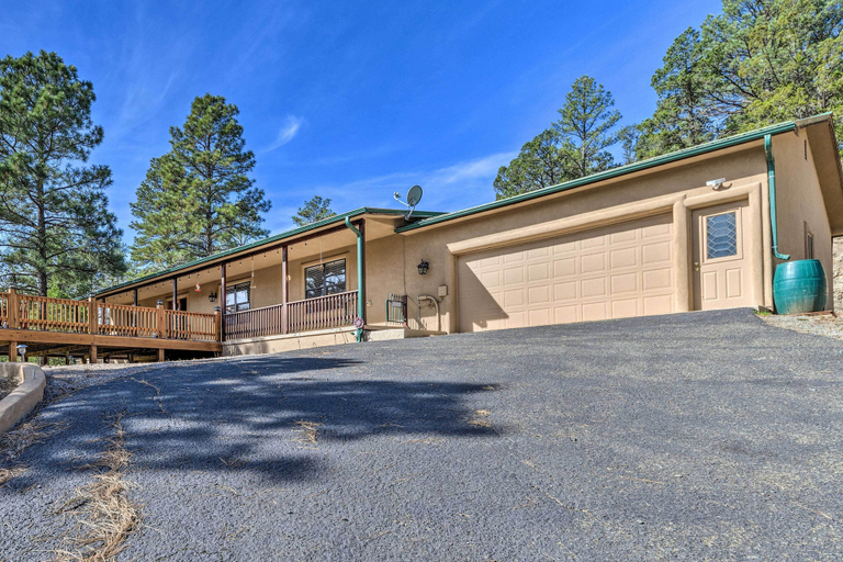 Exterior & Views, Charming Ruidoso Home w/ Deck & Lovely Views!, Lincoln