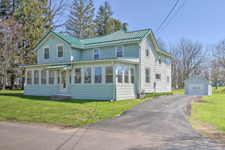 Exterior & Views 2, Walk to Beach! Sodus Point Escape w/ Private Yard, Wayne