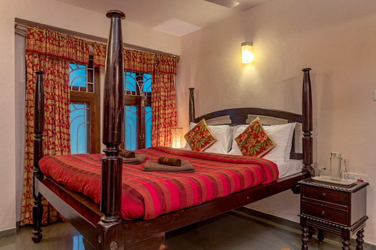 Bedroom 2, SaffronStays Red Brick House, Satara