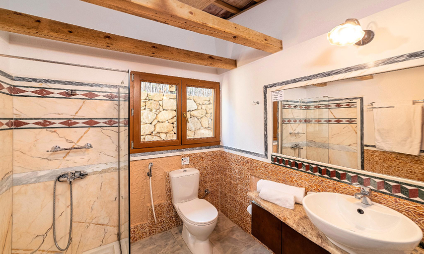 Bathroom, Cretan Kera Villa Heated Pool, Crete