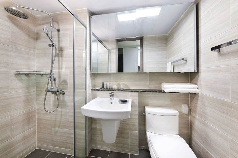 Bathroom, Bridge residence hotel, Seogwipo