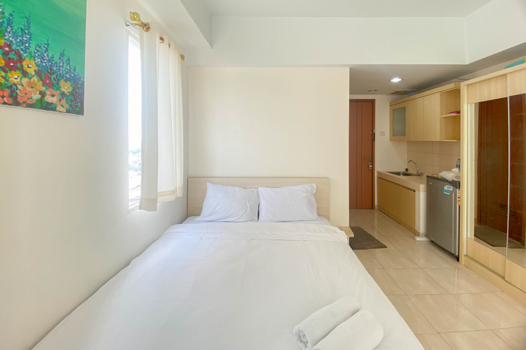 Bedroom 1, Homey and Cozy Stay Studio Margonda Residence 3 Apartment By Travelio, Depok