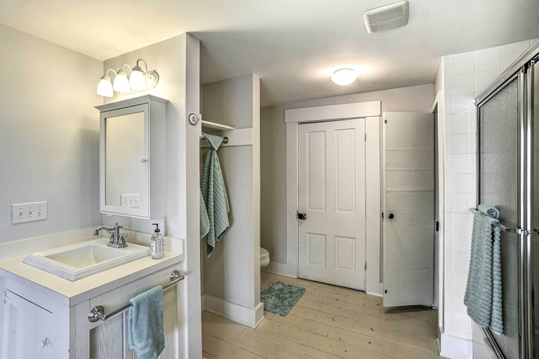 Bathroom 3, Historic Troy Home Close to Shops w/ Fire Pit, Troy