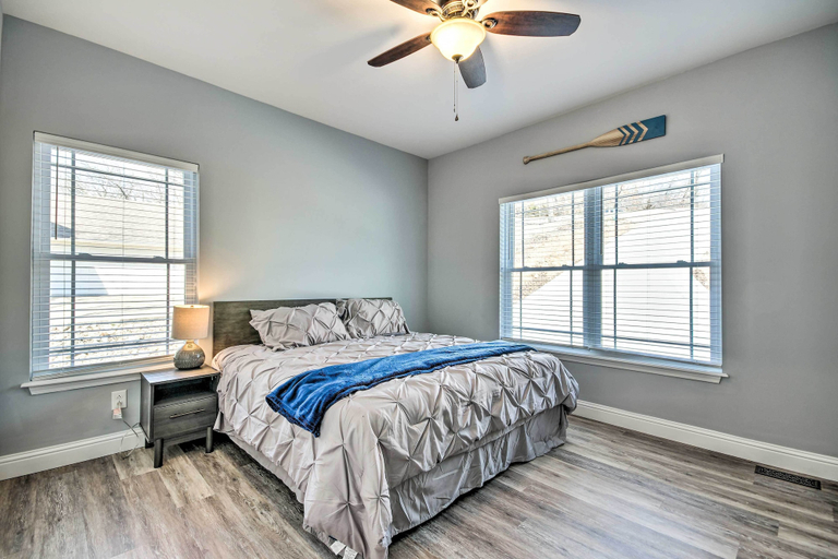 Bedroom 3, Dock & Fire Pit: Lakefront Rocky Mount Home!, Morgan