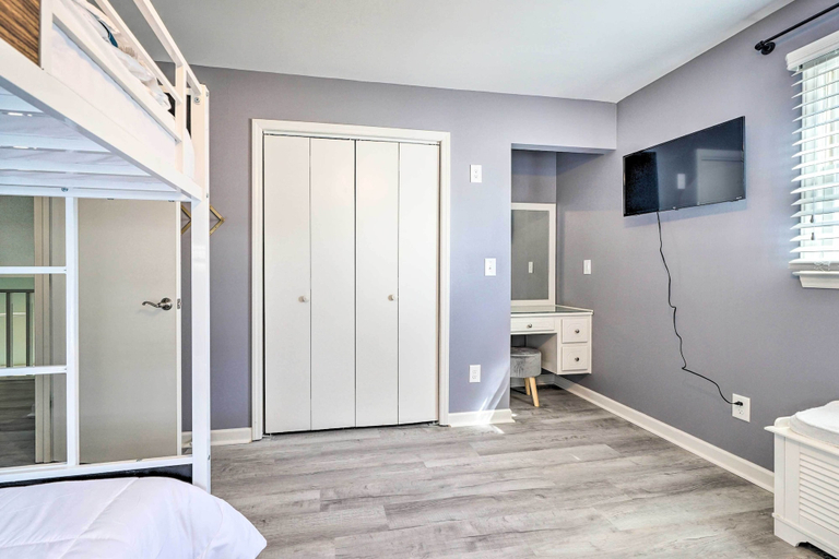 Bedroom 3, Oak Island Home w/ Pool: Walk to Long Beach!, Brunswick
