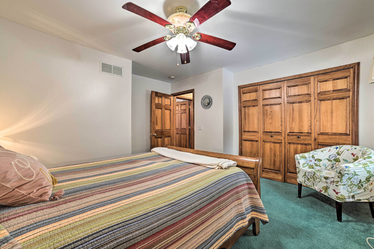 Bedroom 2, Inviting Lake Vue Lodge Home w/ Fire Pit + Deck, Montmorency