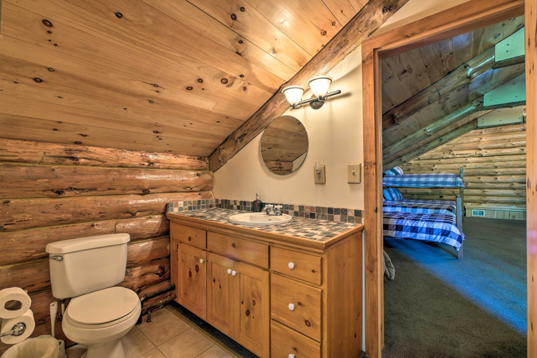 Bathroom 4, 'the Red Pine Cabin' w/ Private Pond & Dock!, Holmes