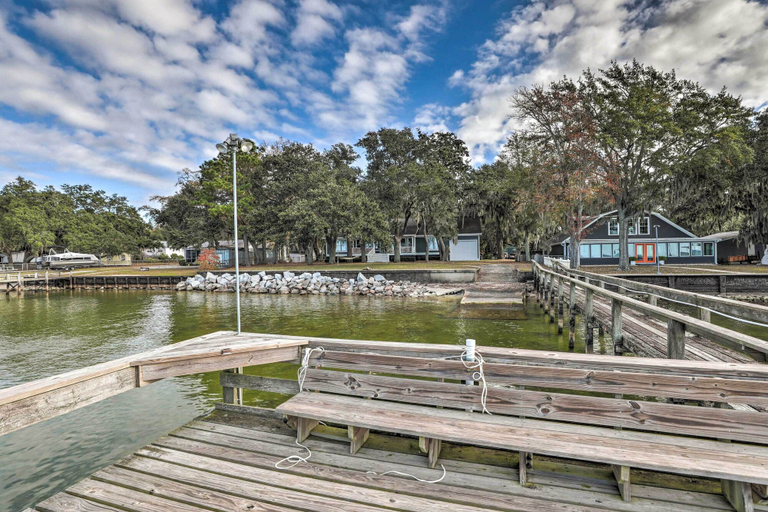 Exterior & Views 1, Lakefront Retreat w/ Game Room & Private Dock!, Berkeley