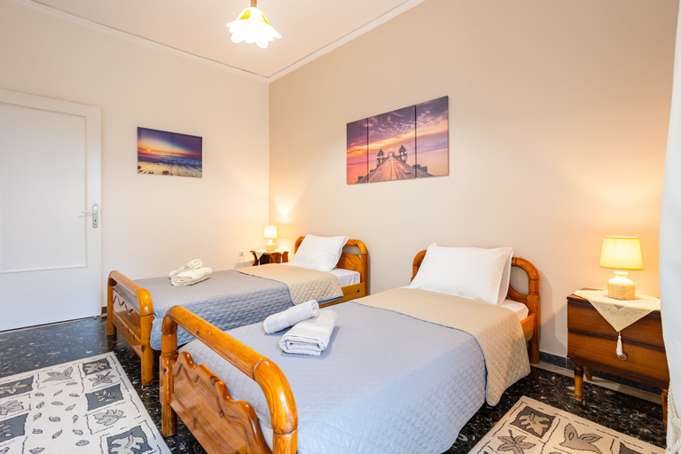 Bedroom 3, Seaside Family Haven - Avia's Spacious Getaway, Peloponnese
