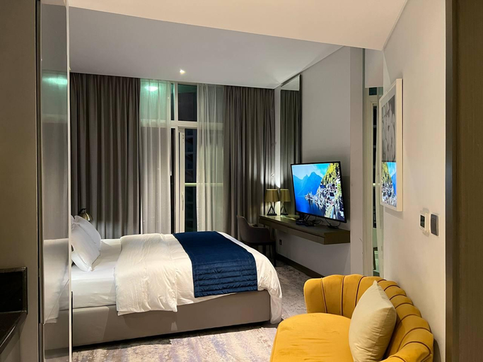 Bedroom 4, Burj Khalifa Canal View Fully Furnished Studio At Damac Prive, Dubai