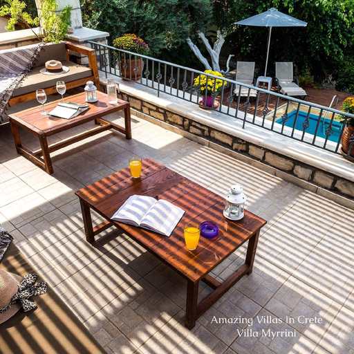 Balcony/terrace 3, Myrrini Villa - Classy Villa with panoramic Views, Crete