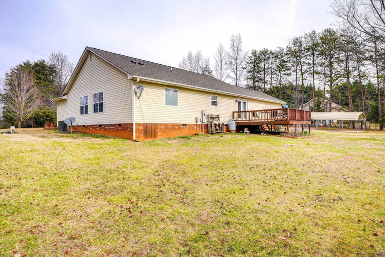 Exterior & Views 2, Browns Summit Vacation Rental with Fire Pit!, Guilford