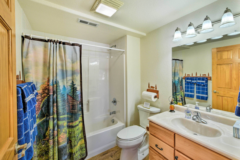 Bathroom 4, Harstel Cabin Vacation Rental w/ Deck!, Park