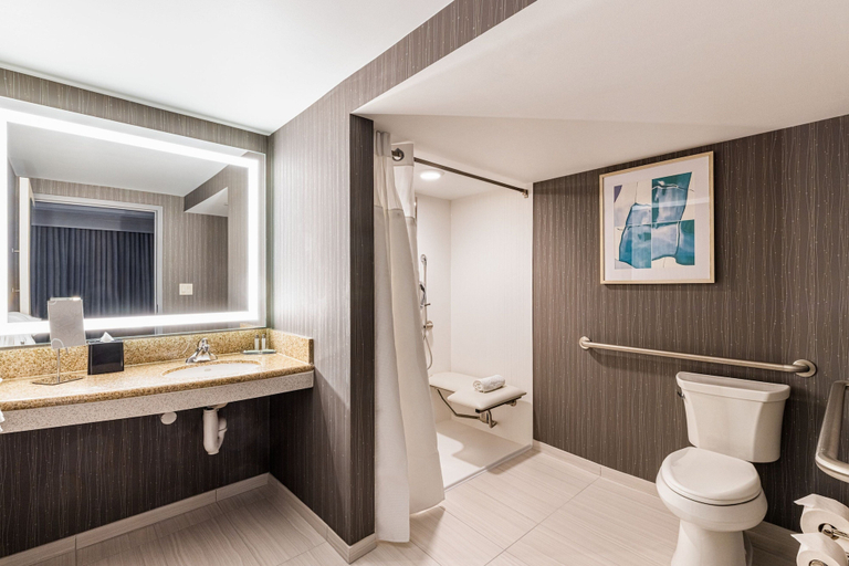 Bathroom 5, Courtyard by Marriott Boston Waltham, Middlesex