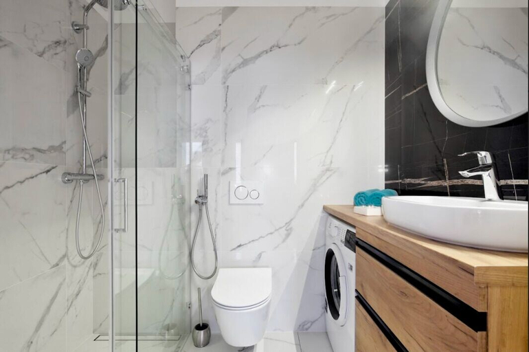 Bathroom, Elite Apartments Długie Ogrody, Gdańsk City